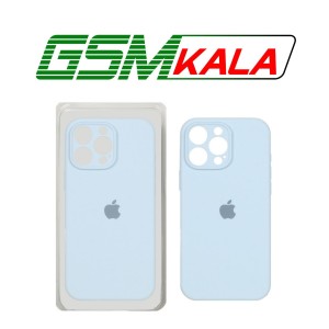 قاب سیلیکونی پاک کنی محافظ لنزدار اورجینال Apple iPhone 16 Pro Max - آبی آسمانی (پک اصلی)
