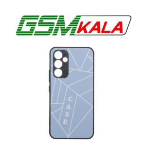 قاب طرح PVD هندسی محافظ لنزدار Samsung Galaxy A54 - آبی