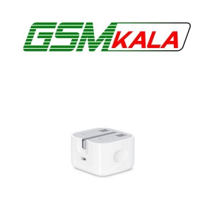 شارژر دیواری اپل 3 پین 20W - B/A - سفید - اورجینال (New Pack 2024)