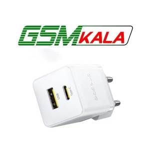 شارژر دیواری 30 وات دو پورت بیسوس با کابل دو سر تایپ سی Baseus CCZC30UE Palm Fast Charger 1C+1U 30W P1011160A113