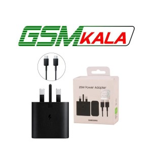 شارژر دیواری 25 وات سامسونگ EP-T2510 PD 3A + کابل تبدیل تایپ سی