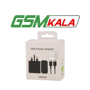 شارژر دیواری 25 وات سامسونگ EP-T2510 PD 3A + کابل تبدیل تایپ سی