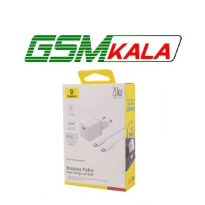 شارژر دیواری 20 وات باسئوس P10111602213 QC3.0 PD 3A + کابل تبدیل تایپ سی