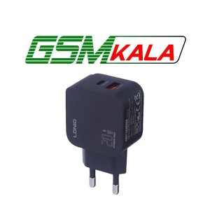 شارژر دیواری 20 وات الدینیو Q1 QC3.0 PD 3A + کابل تایپ سی