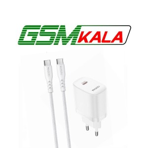 شارژر دیواری 20 وات یسیدو YC105 GaN PD 3A + کابل تبدیل تایپ سی