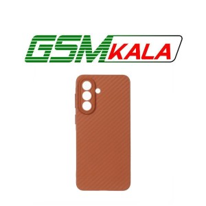 قاب ژله ای هاشور محافظ لنزدار Samsung Galaxy A57 - A576- قهوه ای