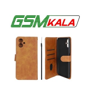 کیف موبایل مگنتی Crystal داخل مخمل Samsung Galaxy A06 - عسلی