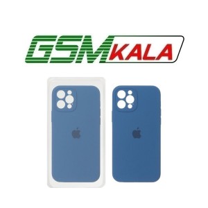 قاب سیلیکونی پاک کنی محافظ لنزدار اورجینال Apple iPhone 12 Pro - آبی اقیانوسی (پک اصلی)