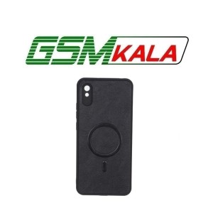 قاب چرمی طرح مگ سیف محافظ لنزدار Xiaomi Redmi 9A / Redmi 9A Sport / Redmi 9AT - مشکی