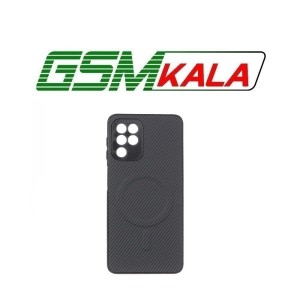 قاب هاشور MagSafe برجسته محافظ لنزدار Samsung Galaxy A22 4G / M22 / M32 4G / F22 - مشکی