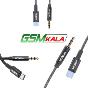 کابل تبدیل USB-C به AUX موکسوم مدل MX-AX40 طول 1 متر