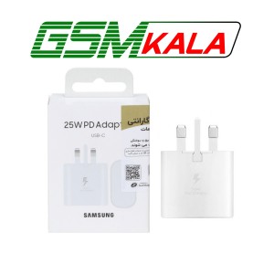 آداپتور شارژ سه پین فست و PD تک پورت SAMSUNG Type-C مدل EP-TA800 25W