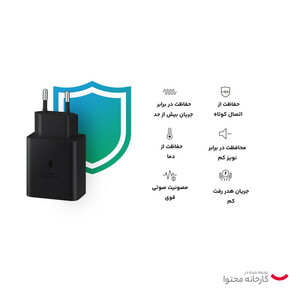 شارژر دیواری 45 وات سامسونگ مدل EP-T4510 به همراه کابل تبدیل USB-C