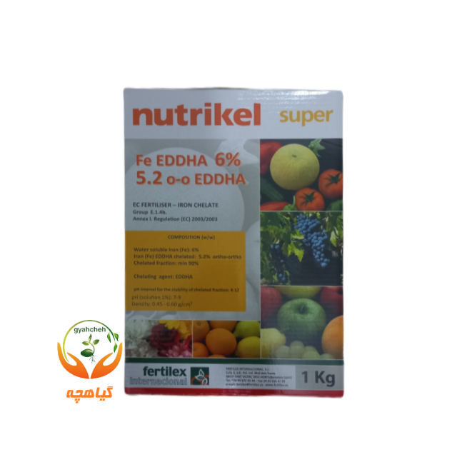 کود کلات آهن 6 درصد نوتریکل سوپر ارتو 5.2 | NUTRIKEL SUPER