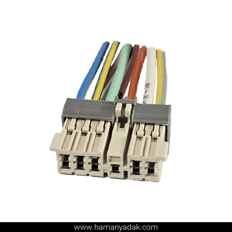 سوکت 11 فیش مادگی سفید زیر داشبورد پژو (بخاری) برند +BBZ