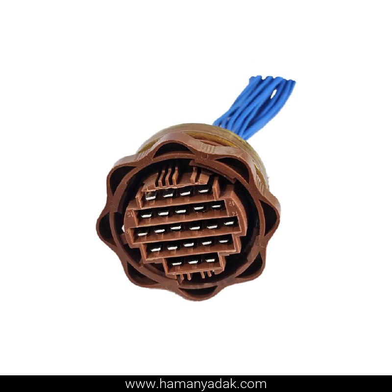 سوکت تخم مرغی قهوه ای فلکه دار برند +BBZ