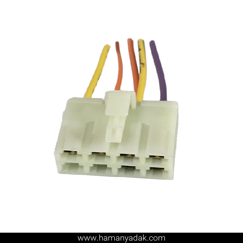 سوکت 8 فیش دسته راهنما پراید بزرگ برند +BBZ