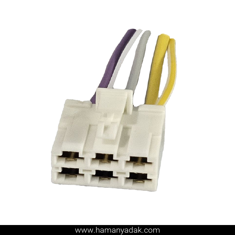 سوکت 6 فیش دسته راهنما پراید کوچک برند +BBZ