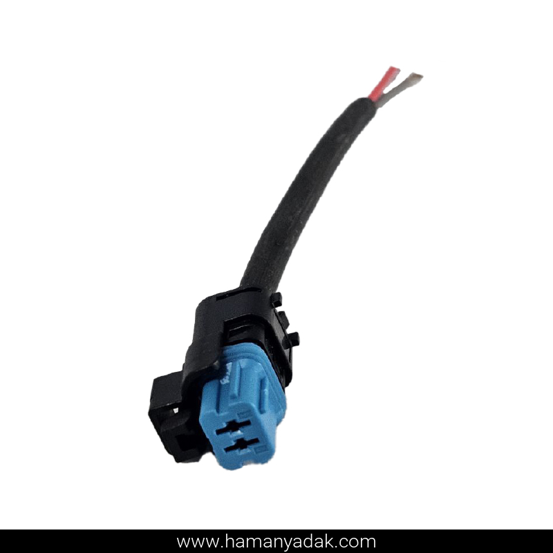 سوکت 2 فیش سوزنی رنگی آبی برند +BBZ