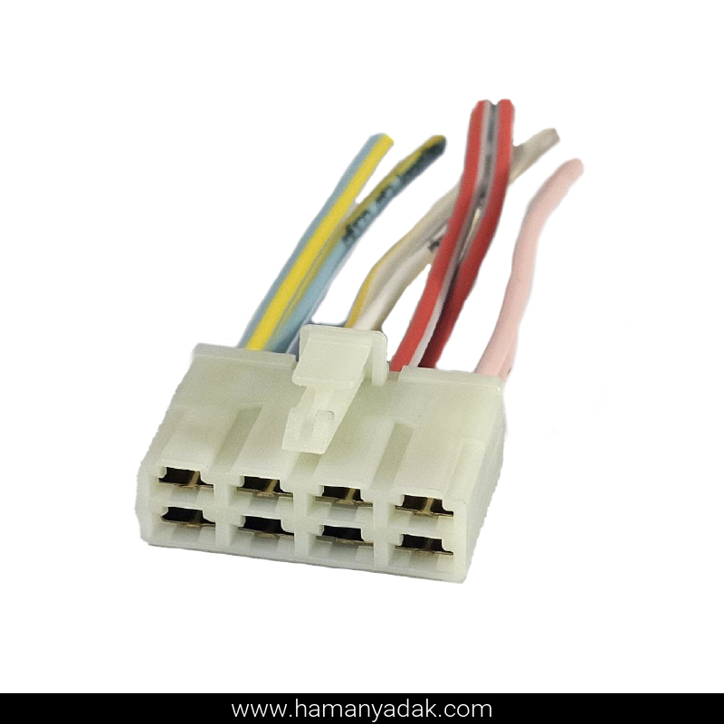 سوکت 8 فیش یونیت قفل مرکزی پراید صبا مادگی برند +BBZ