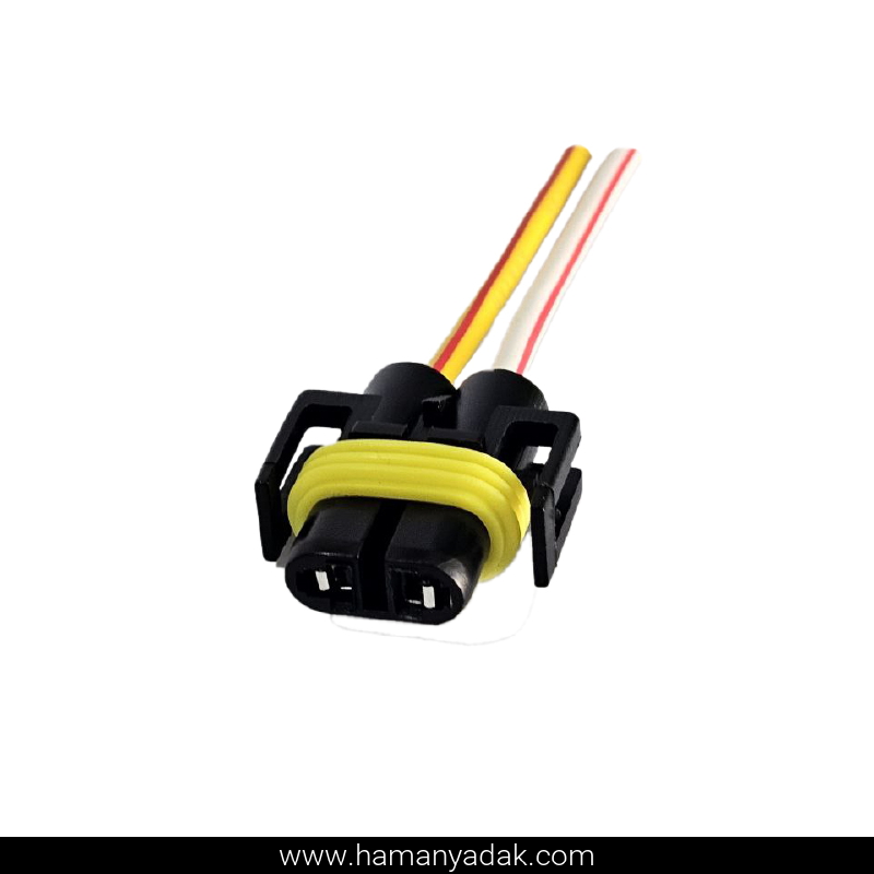 سوکت 2 فیش پروژکتور (پایه لامپ H11) ال 90 و ریو و پراید برند +BBZ