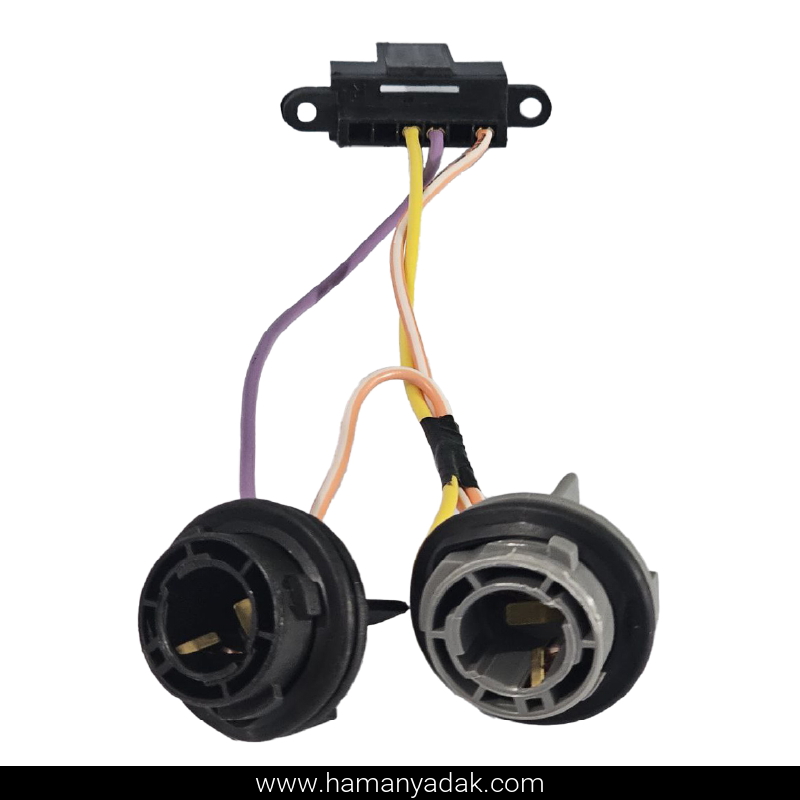 سوکت 3 فیش خطر عقب سمند روی صندوق برند +BBZ