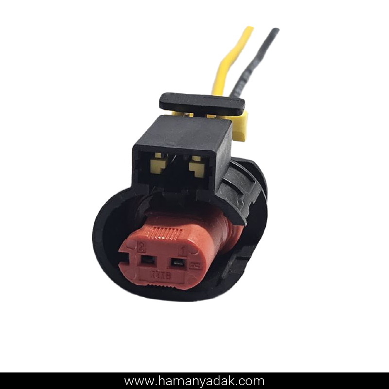 سوکت 2 فیش شیر برقی CVVT سمند نوک قرمز برند +BBZ