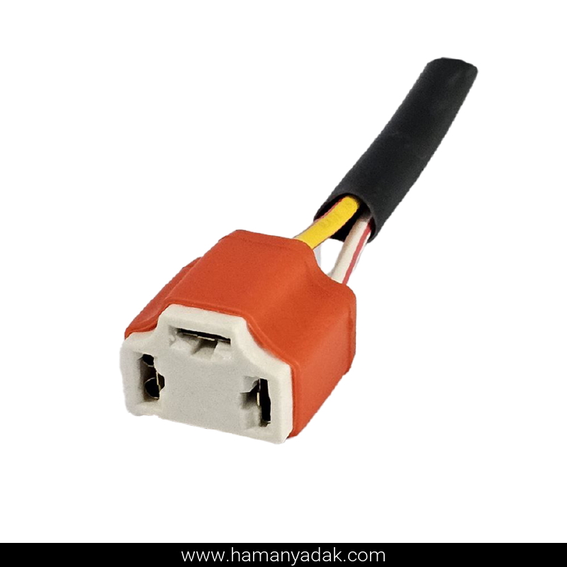 سوکت 3 فیش سرامیکی چراغ جلو پایه لامپ H4 برند +BBZ