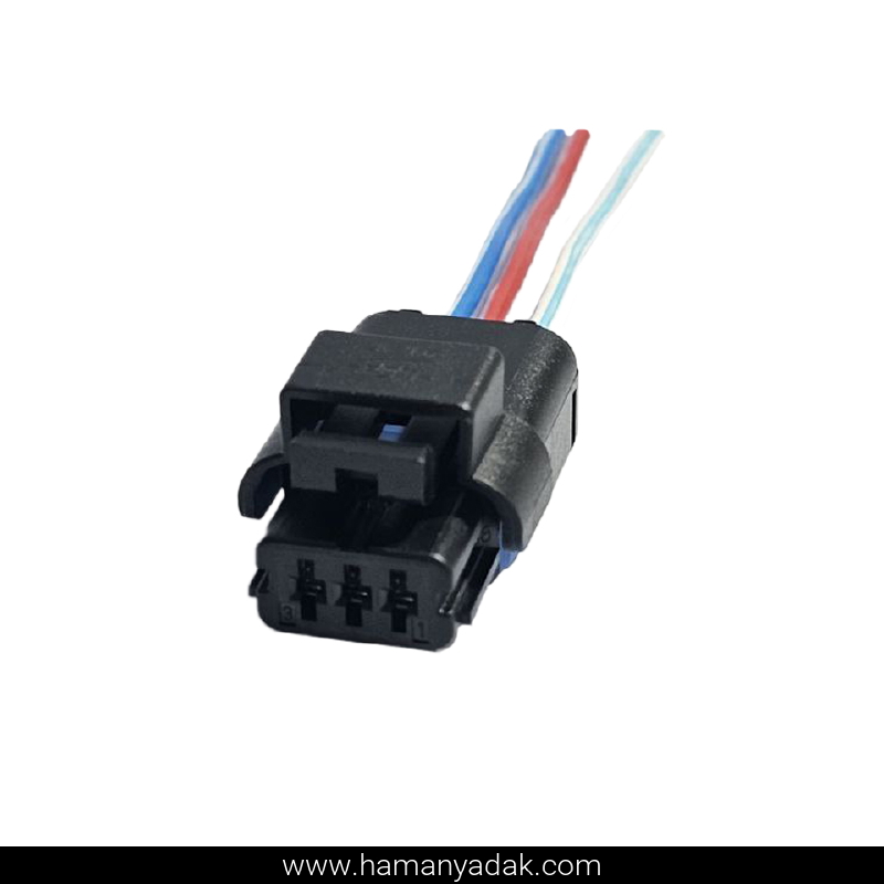 سوکت 3 فیش سوزنی چراغ جلو پژو 206 برند +BBZ