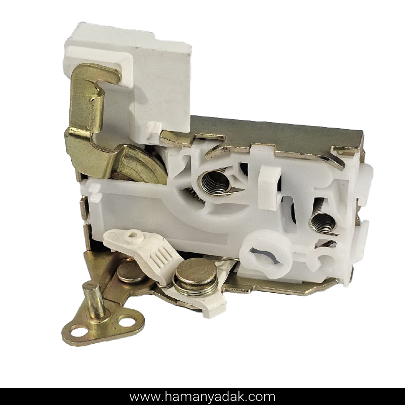 قفل مکانیکی درب جلو چپ پژو 405 و سمند (طرح جدید) برند متک