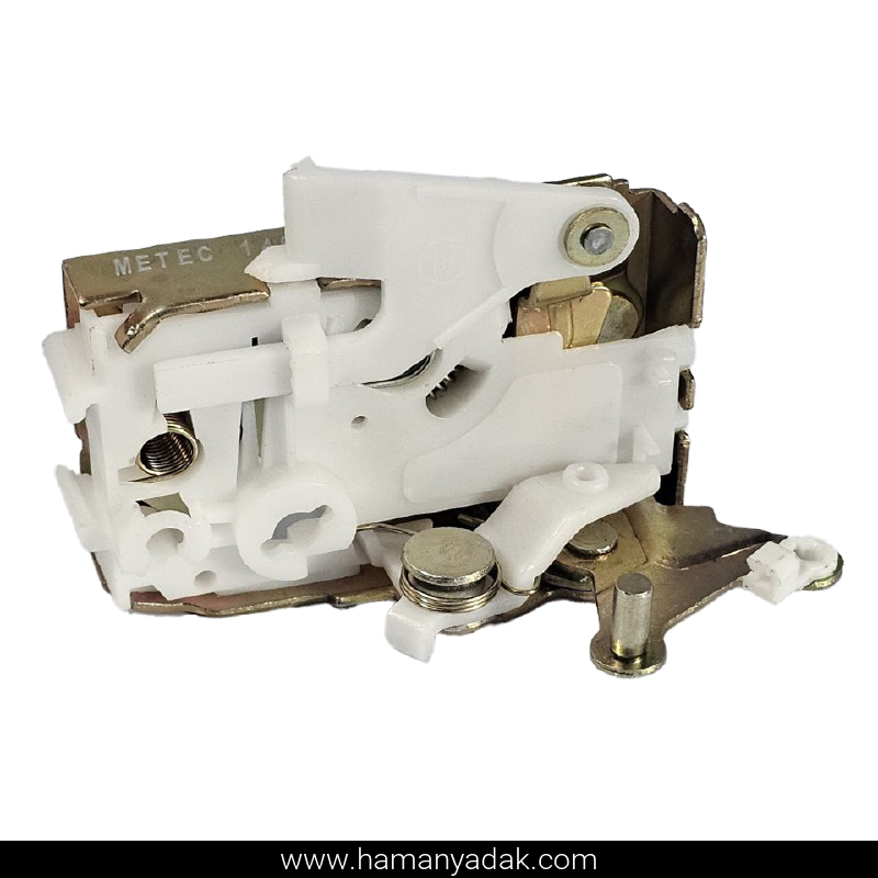 قفل مکانیکی درب عقب راست پژو 405 و سمند (طرح جدید) برند متک