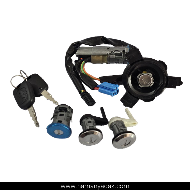 مجموعه کامل قفل و سوئیچ پژو 206 صندوق دار برند نصیر لوازم