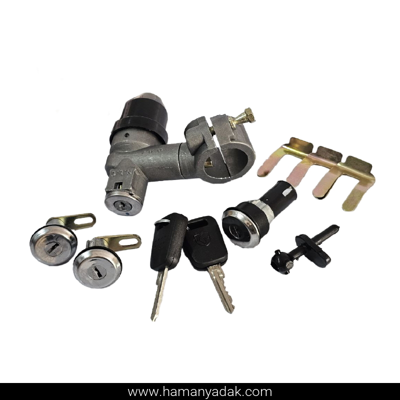 مجموعه کامل قفل و سوئیچ پیکان برند نصیر لوازم