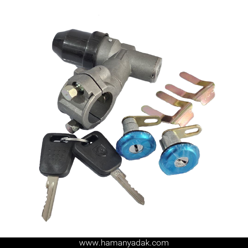 مجموعه کامل قفل و سوئیچ پیکان وانت برند نصیر لوازم