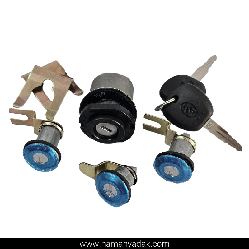 مجموعه کامل قفل و سوئیچ نیسان برند نصیر لوازم