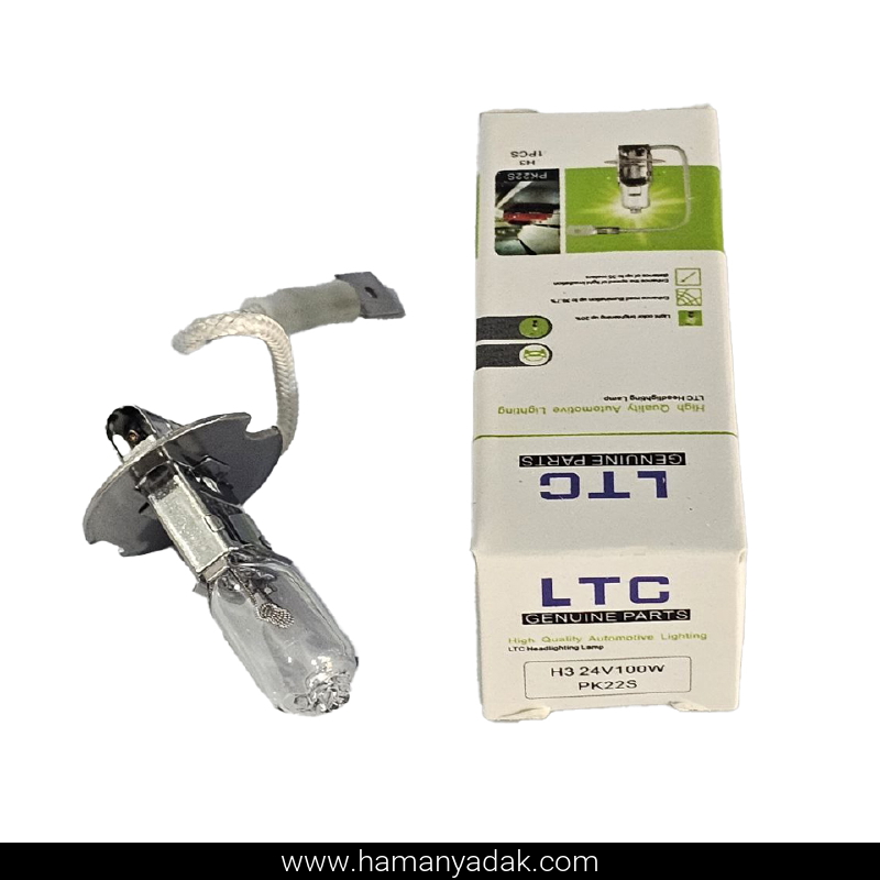 لامپ H3 سیم دار 24 ولت 100 وات برند LTC