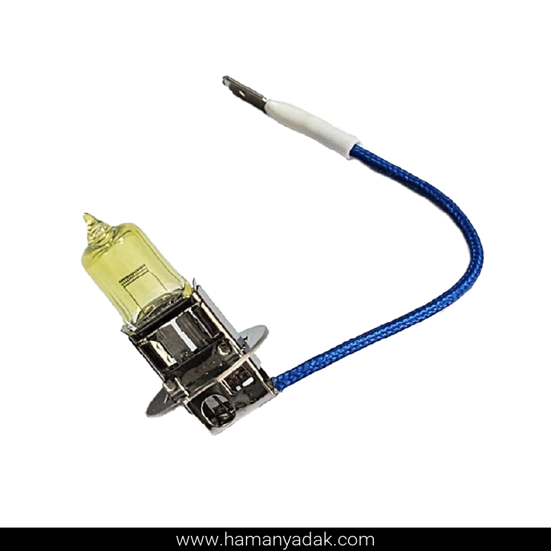 لامپ H3 سیم دار 12 ولت 100 وات زرد برند G.T.Ph