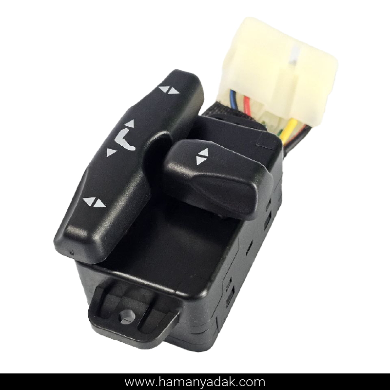 کلید تنظیم صندلی جلو چپ پژو پارس ELX برند هیرکان