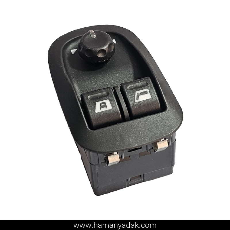 کلید شیشه بالابر اتو پژو 206 تیپ 5 تک سوکت برند ایمن تک