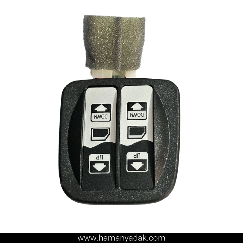 کلید شیشه بالابر لمسی پراید 131 و 132 دو پل برند فراسلی (کد FR 1962)