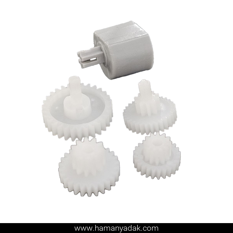 پک چرخ دنده موتور تهویه 3 پایه تیبا ساینا کوییک (5 تکه) برند +BBZ