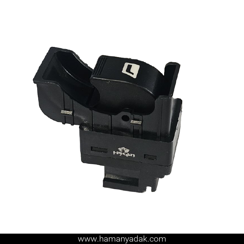 کلید شیشه بالابر پژو پارس تک پل نور سفید برند هیرکان