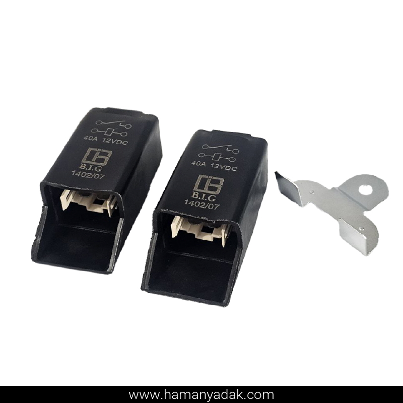 رله فن دو قلو پراید (دو دور) مشکی برند BIG