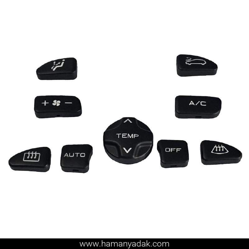 پک کلید پنل کولر و بخاری پژو 207 و پژو 206 تیپ 5 جدید برند والافن