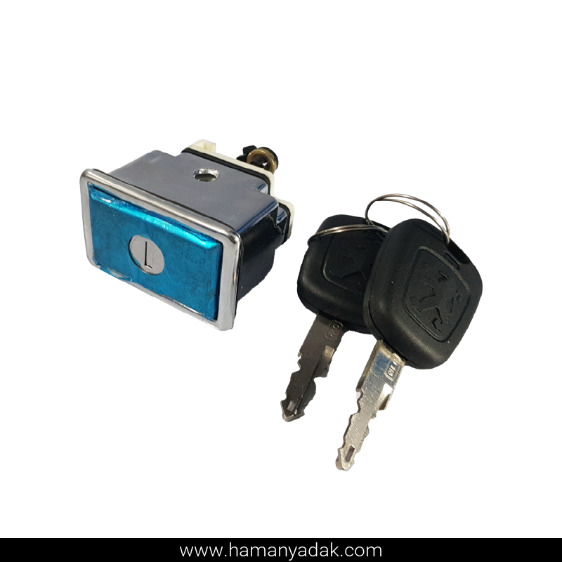 قفل درب صندوق عقب پژو 405 مستطیلی فشاری برند نصیر لوازم