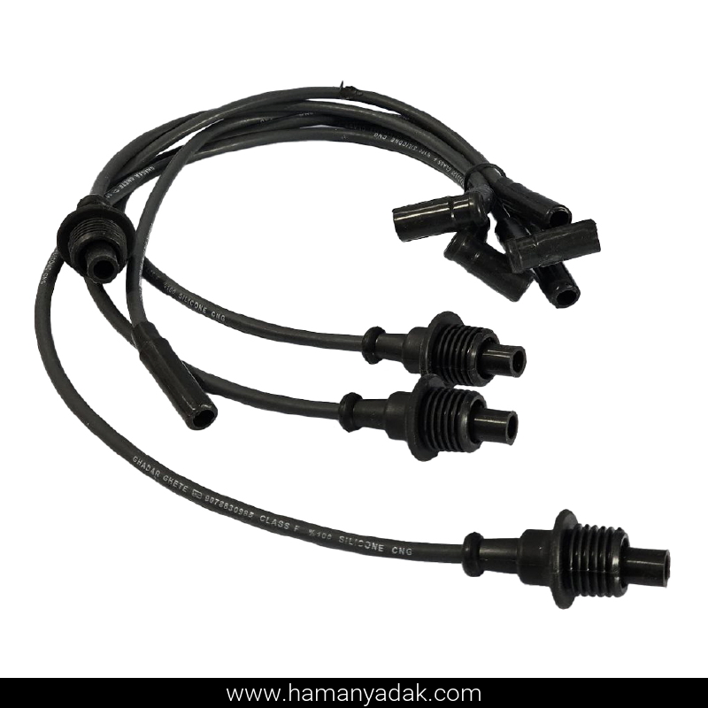 وایر شمع پژو 405 (2000) سر سیم برنجی برند قدر قطعه