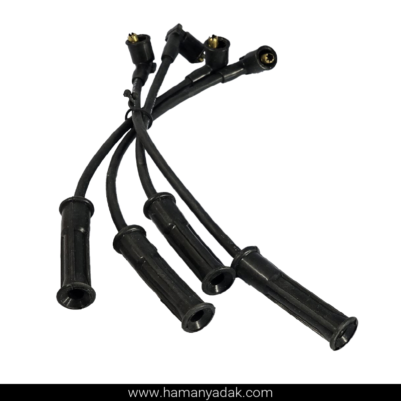 وایر شمع نیسان یورو 4 سر سیم برنجی برند قدر قطعه