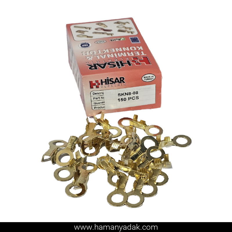 سر سیم گرد سایز 8 برند هیسار بسته 150 عددی