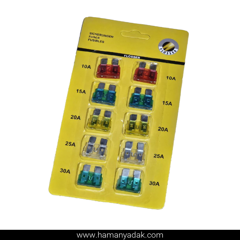 فیوز دوشاخ شیشه ای کارتی