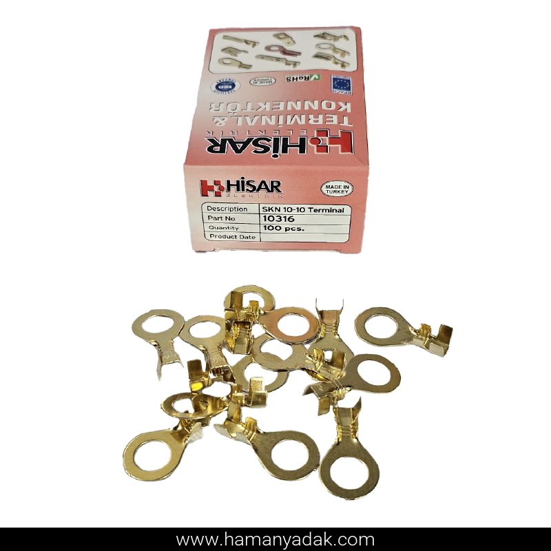 سر سیم گرد سایز 10 برند هیسار بسته 100 عددی